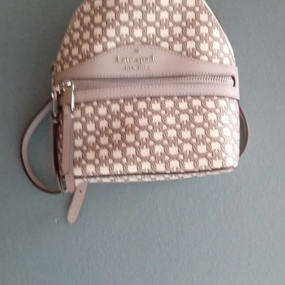 Kate Spade‎ Spade Link Convertible Backpack Crossbody Bag Neutral Multi WKR00197